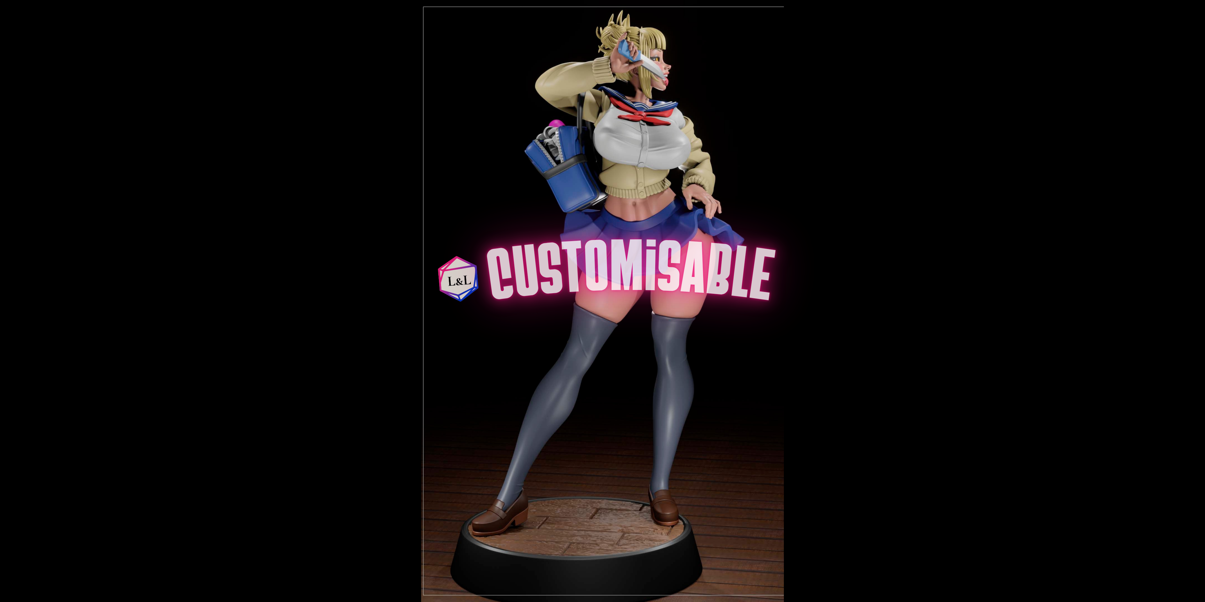 Himiko Toga Villain Waifu – My Hero Academia Collectible Figure – Fantasy Art – SFW / NSFW Options