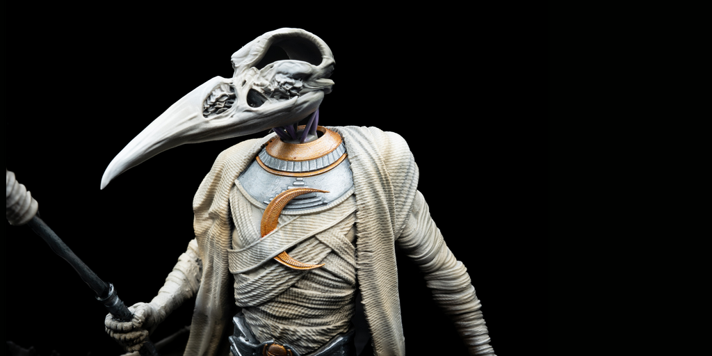 Khonshu Marvel Moon Knight Resin Figure Premium | Hand-Painted Collectible Statue | Egyptian God 24cm-16cm