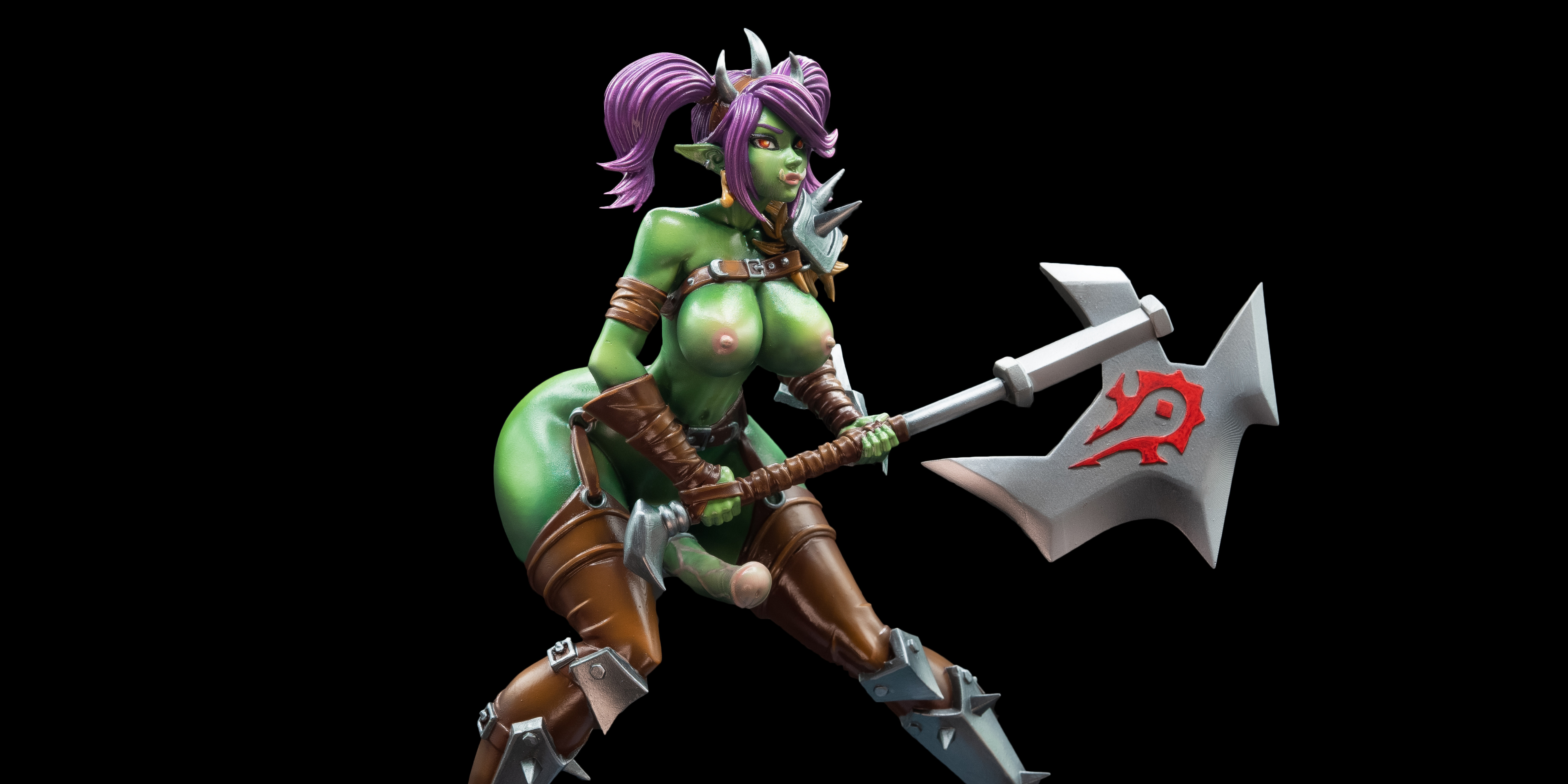 Orc Warrior Inspired by World of Warcraft – 23 cm / 9'' Collectible Figure – SFW/NSFW/FUTA Options