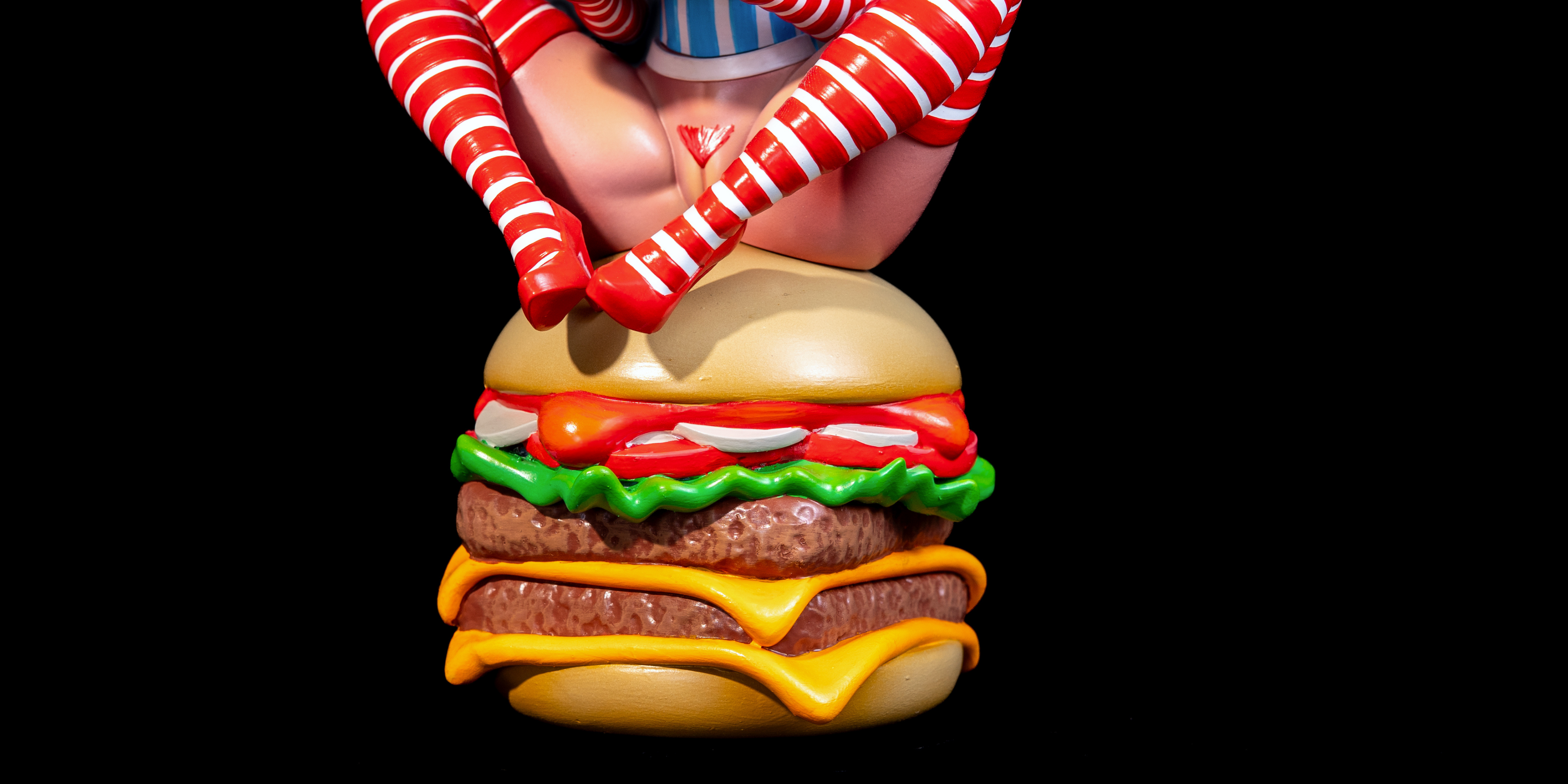 Sexy Wendy’s Burger Resin Statue – SFW / NSFW / FUTA Options – Hand-Painted Erotic Fast Food Mascot Figure 18cm-7''