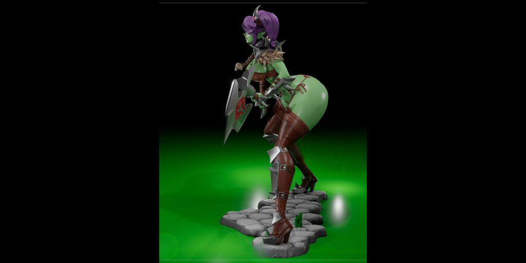 Orc Warrior Inspired by World of Warcraft – 23 cm / 9'' Collectible Figure – SFW/NSFW/FUTA Options