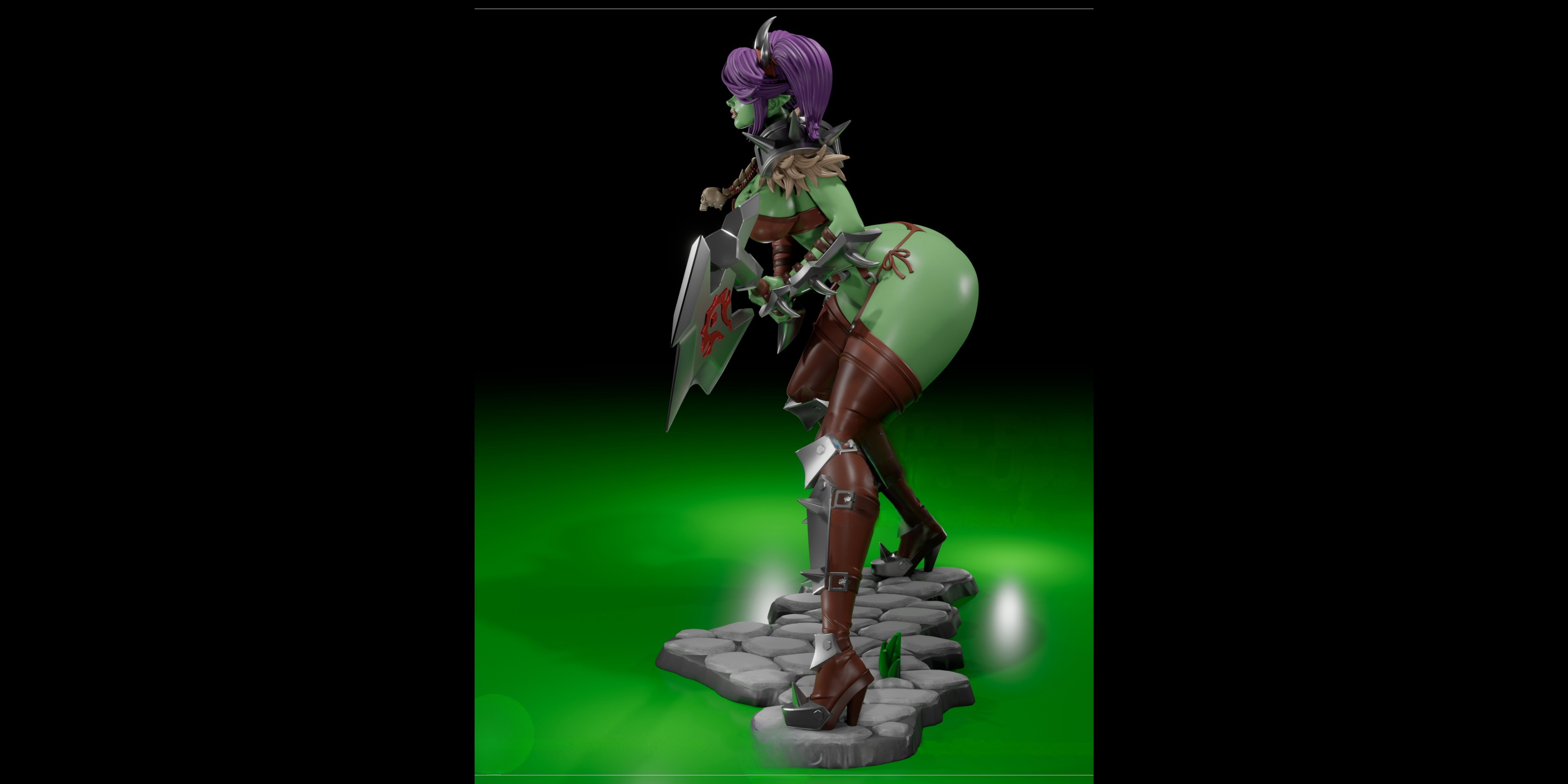 Orc Warrior Inspired by World of Warcraft – 23 cm / 9'' Collectible Figure – SFW/NSFW/FUTA Options