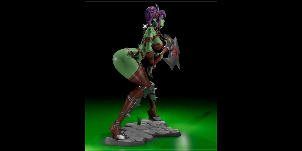 Orc Warrior Inspired by World of Warcraft – 23 cm / 9'' Collectible Figure – SFW/NSFW/FUTA Options