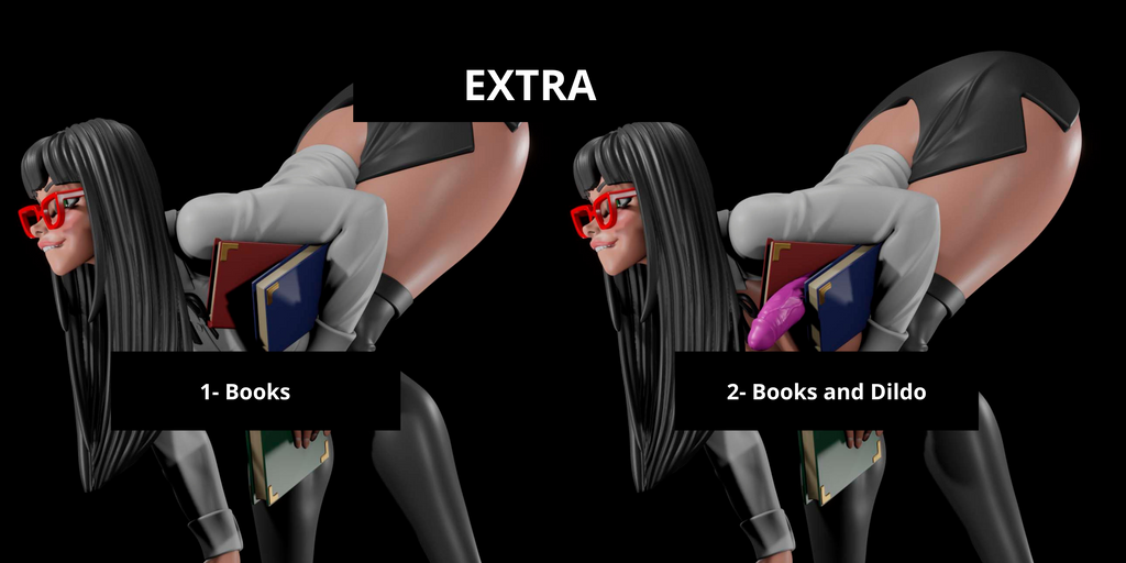 Sexy Office Girl Resin Statue – SFW / NSFW / FUTA Options – Hand-Painted Erotic Secretary Figure 18cm-7''