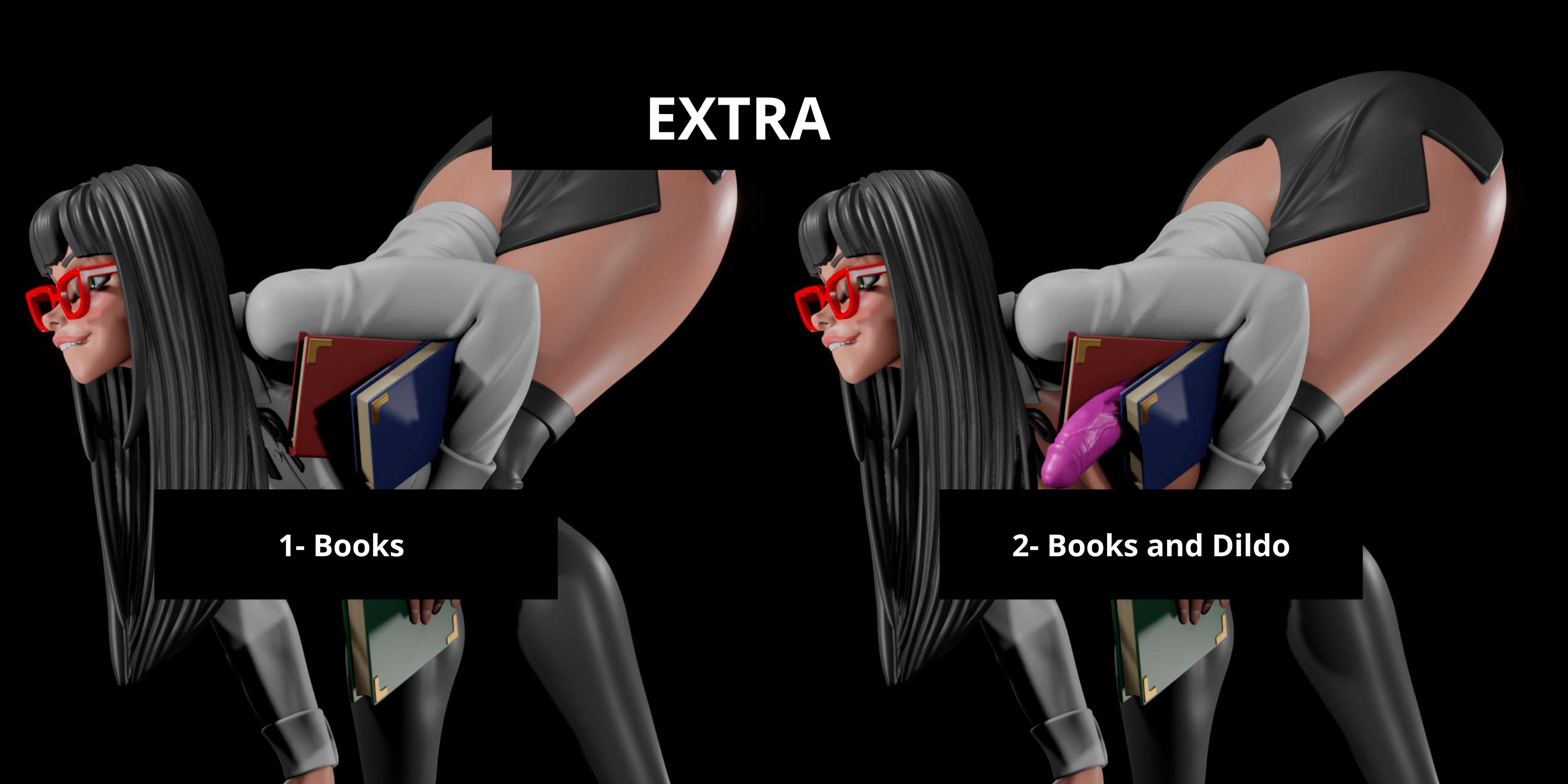 Sexy Office Girl Resin Statue – SFW / NSFW / FUTA Options – Hand-Painted Erotic Secretary Figure 18cm-7''