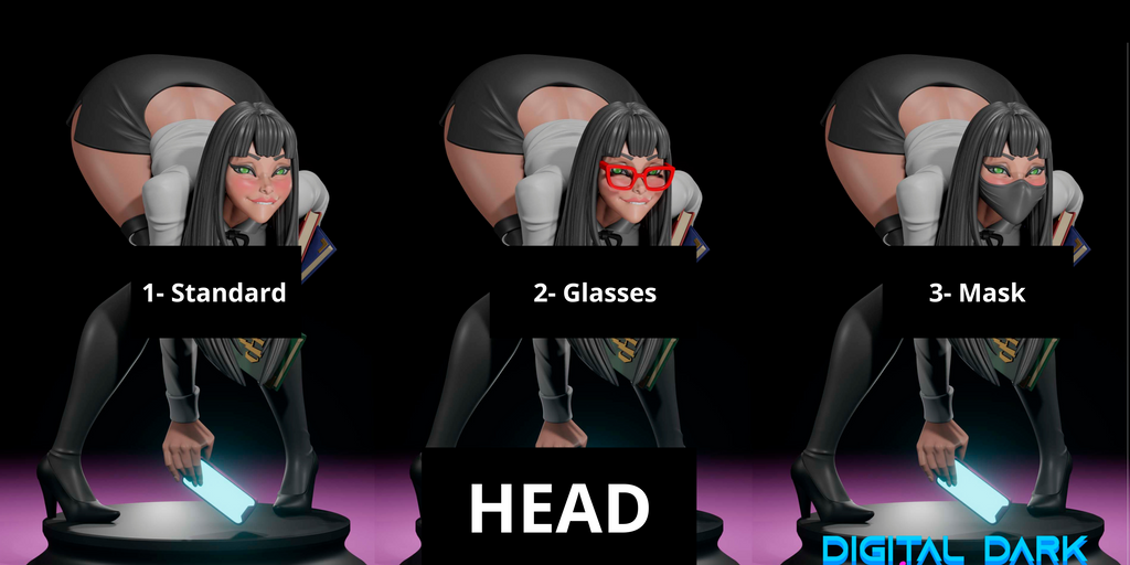 Sexy Office Girl Resin Statue – SFW / NSFW / FUTA Options – Hand-Painted Erotic Secretary Figure 18cm-7''